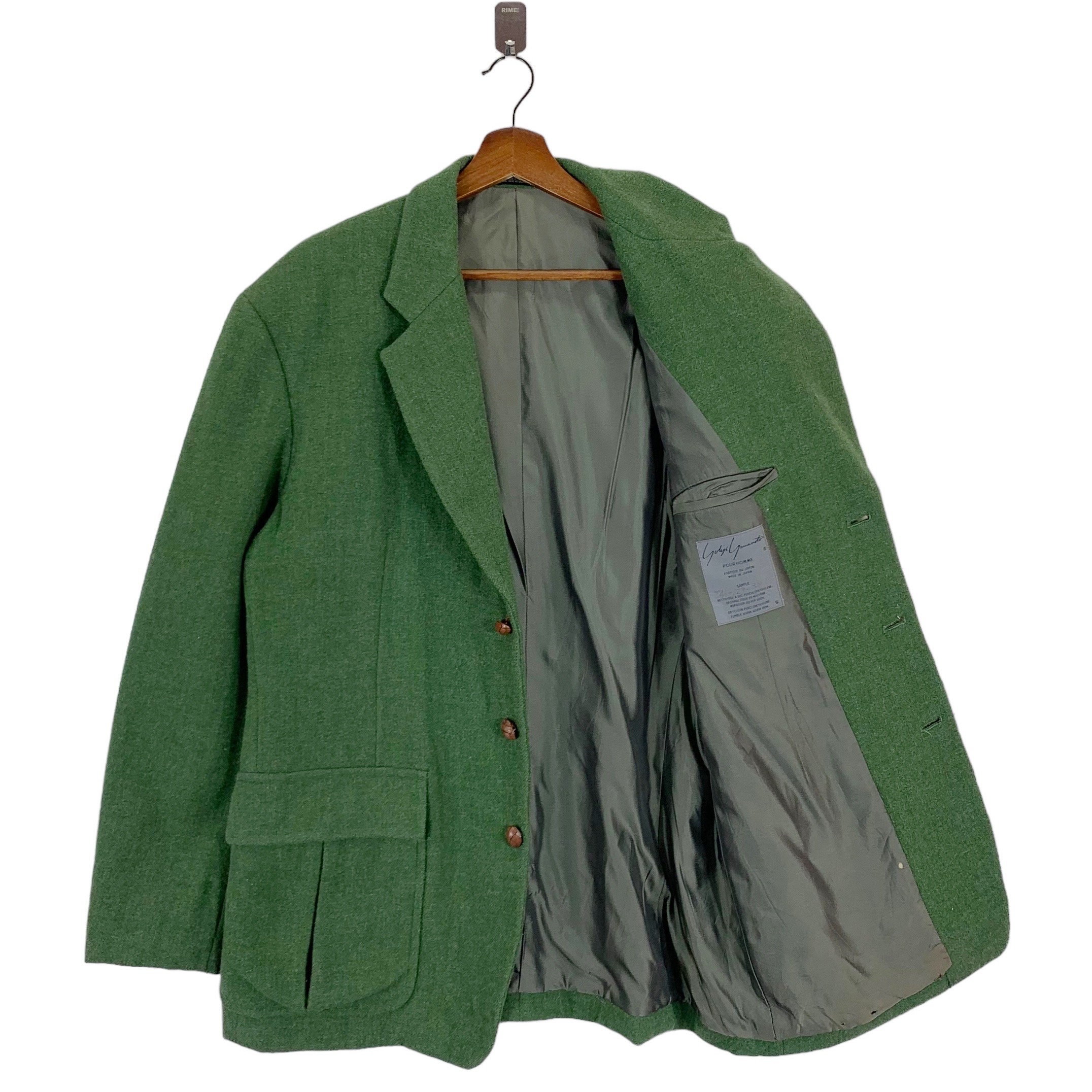 1980’s Y’s yohji yamamoto vintage coat Vintage 80s Yohji Yamamoto Pour Homme Signature Sample Label