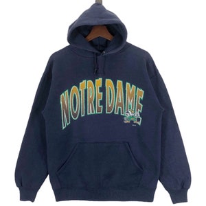 Vintage Notre Dame Fighting Irish University College Pullover Sweater Hoodie