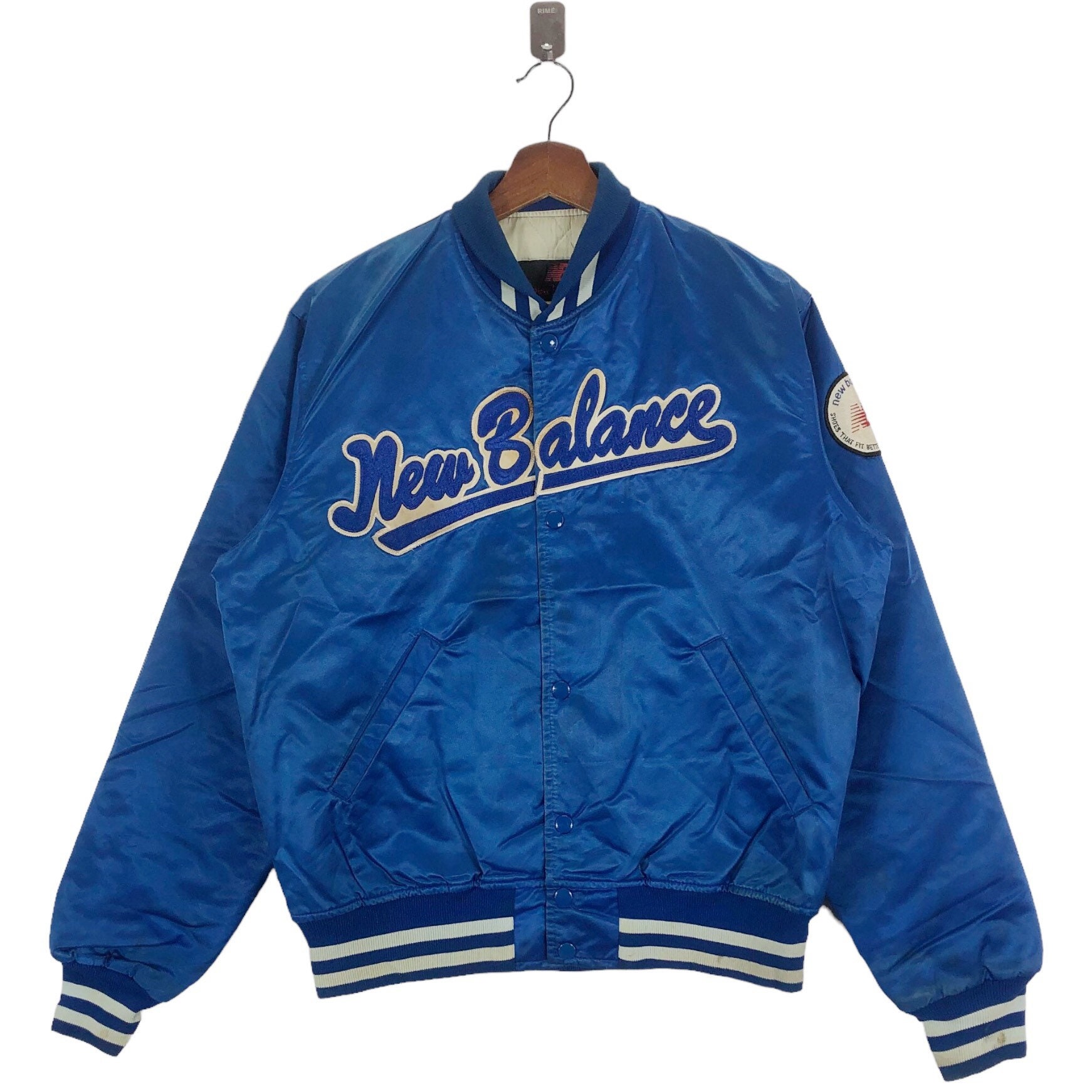 Vintage 90s New Balance Sportswear Varsity Satin Bomber Jacket Etsy