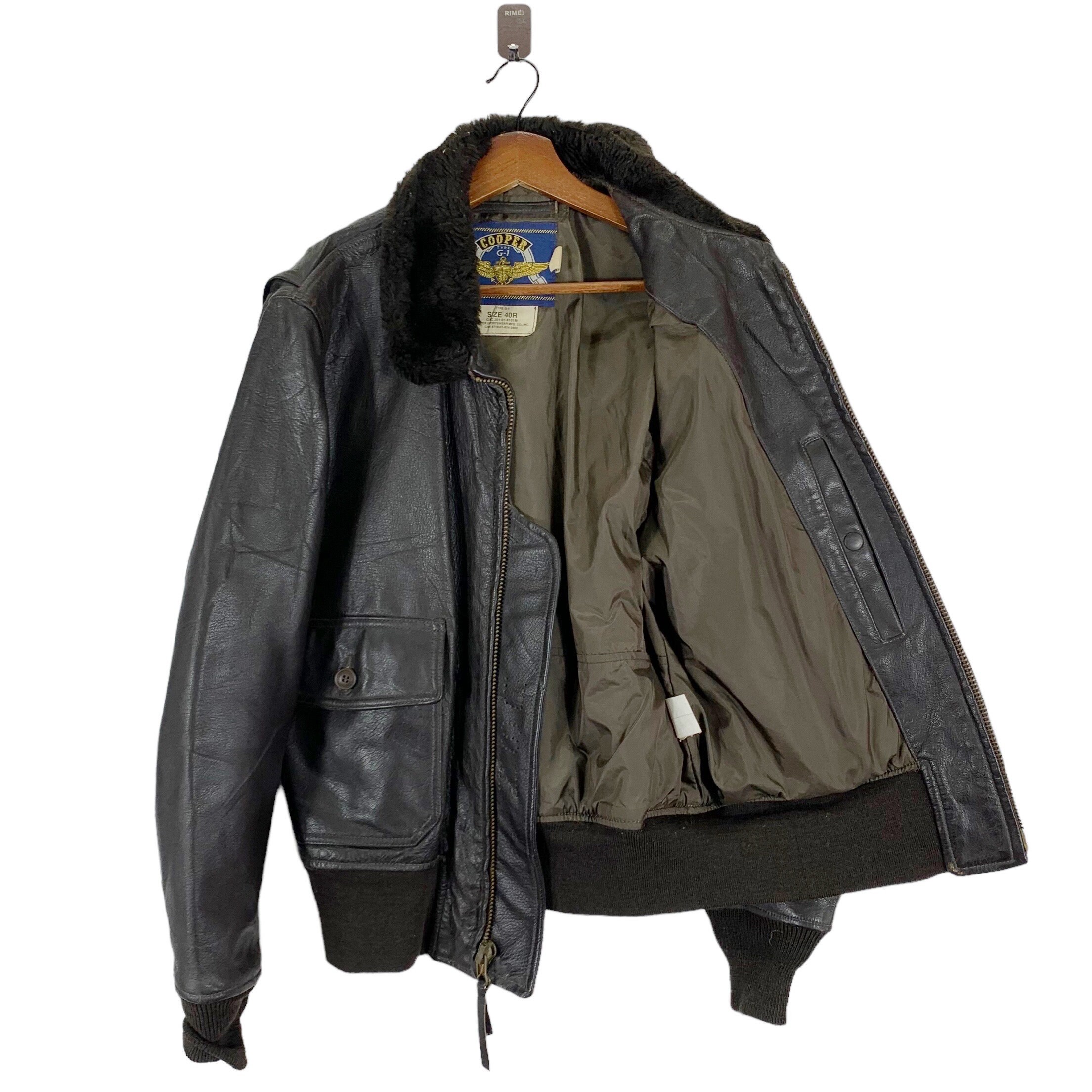 G-1 black ☆牛革☆ leather ‘bomber jacket Black G-1 Flight Leather Bomber Jacket Mens