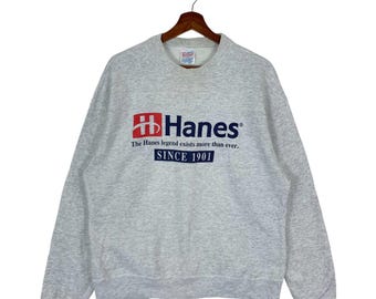 80s Distressed Hanes Blank Raglan Sweatshirt Made in USA Large