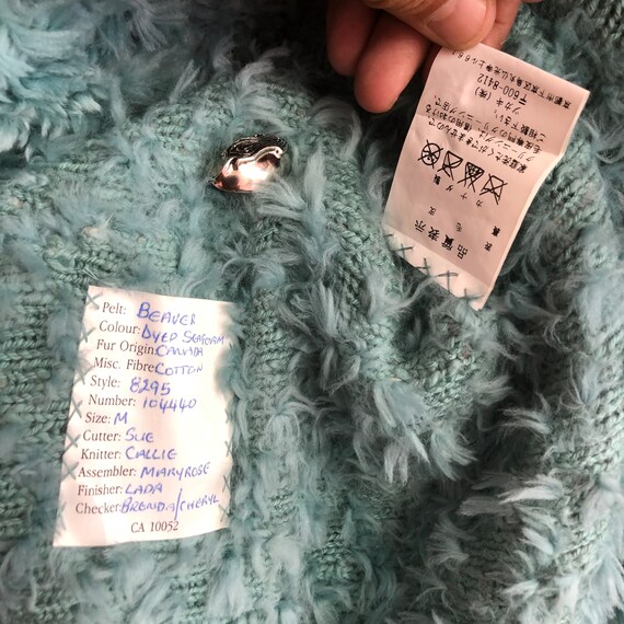 Vintage Designer Paula Lishman Knit Fur Sample Handmade in