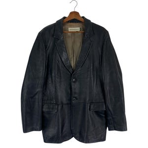 Vintage armani leather jacket - Etsy 日本