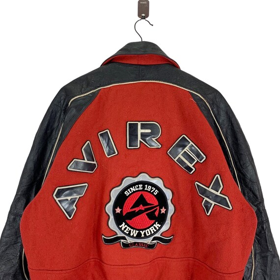 Vintage AVIREX USA Varsity Leather Bomber Jacket - Etsy Vintage AVIREX USA Varsity Leather Bomber Jacket - Etsy