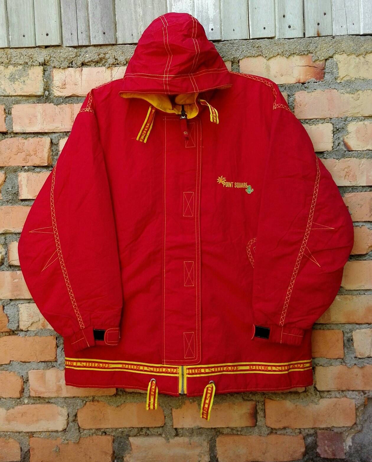 【利益還元祭】開催中！今年最後の大セール Hiphop Ski Jacket Square Point Rare!!! Large Etsy - Size スノーボード
