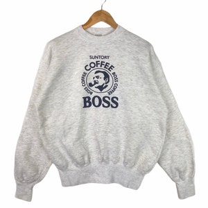 Vintage Suntory Boss Coffee Brand Crewneck