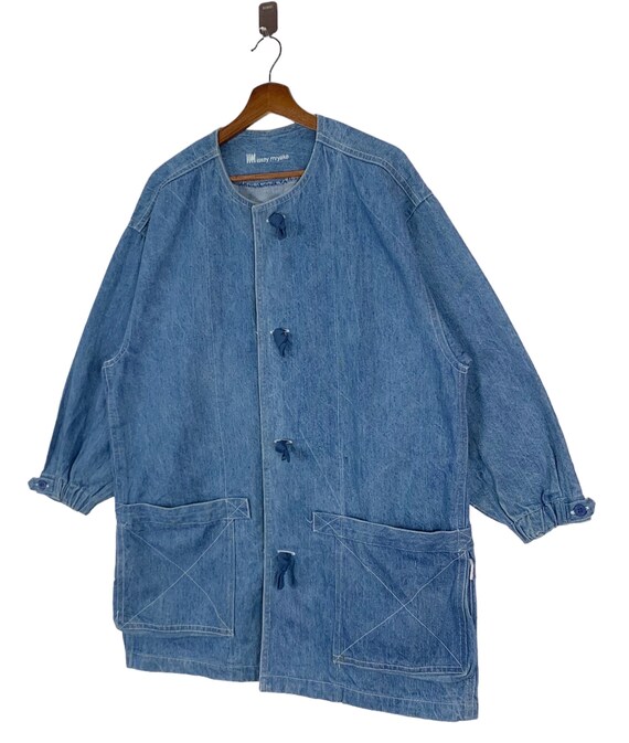 denim im product イッセイミヤケ デニムジャケット ヴィンテージ Vintage IM Product Issey Miyake Denim Coat - Etsy