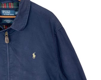 Vintage 90s Polo Ralph Lauren Zipper Cotton Jacket - Etsy