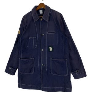 Vintage R.Newbold By Paul Smith French Work Jacket/Indigo Chore Coat Contrast Stitch/Japanese Workwear image 2