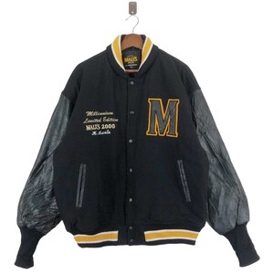 ン 大人気 新品 ノ Malts Suntory Vintage Beer Wool Leather Jacket Varsity ジャケット・アウター