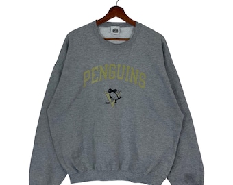 Suéter deportivo vintage de cuello redondo del equipo de hockey sobre hielo de los Pittsburgh Penguins de la NHL