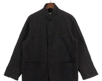 Vintage Issey Miyake Men Long Trench Coat Black Colour Jacket