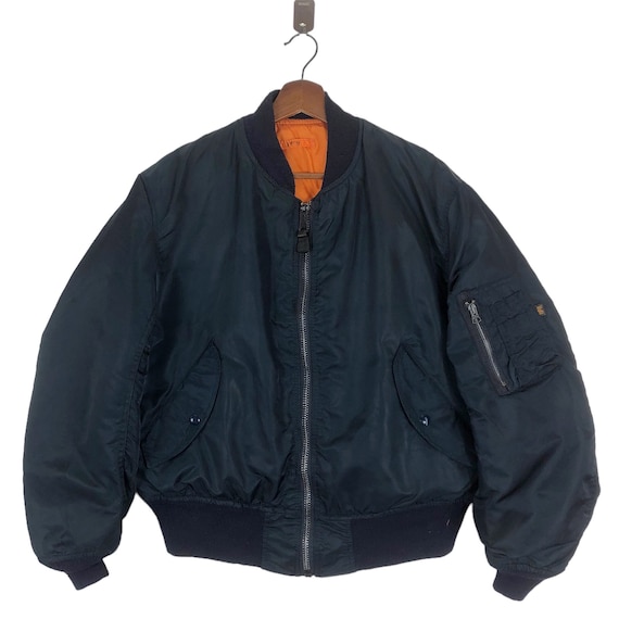 Vintage Alpha Industries USAF Bomber Zipper Jacket - Etsy Vintage Alpha Industries USAF Bomber Zipper Jacket - Etsy