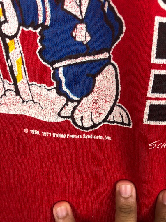 Vintage 80s Peanuts Snoopy Snow Powder Sweatshirt Cre… - Gem