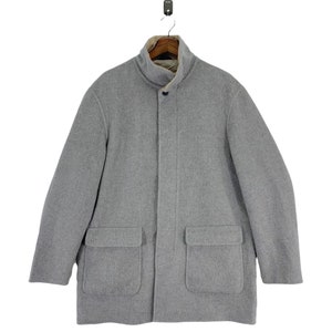 French Designer Lanvin Wool Parka Button Jacket