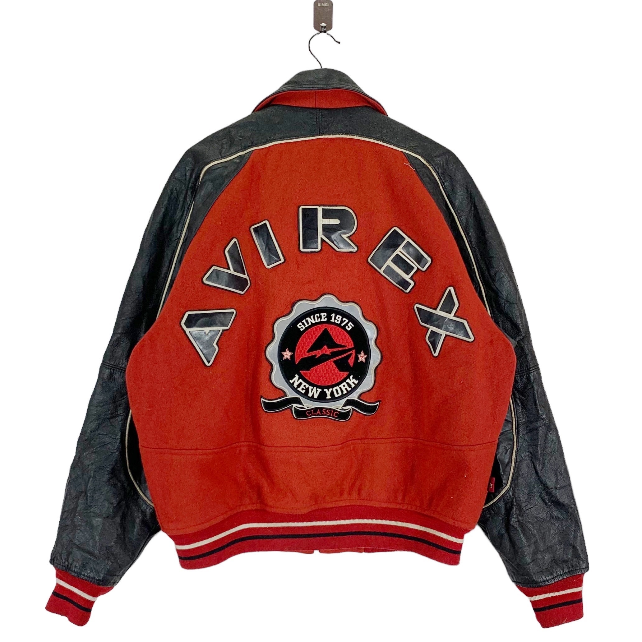 Vintage AVIREX USA Varsity Leather Bomber Jacket - Etsy Vintage AVIREX USA Varsity Leather Bomber Jacket - Etsy