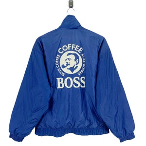Vintage Suntory Boss Coffee Bomber Blue Jacket