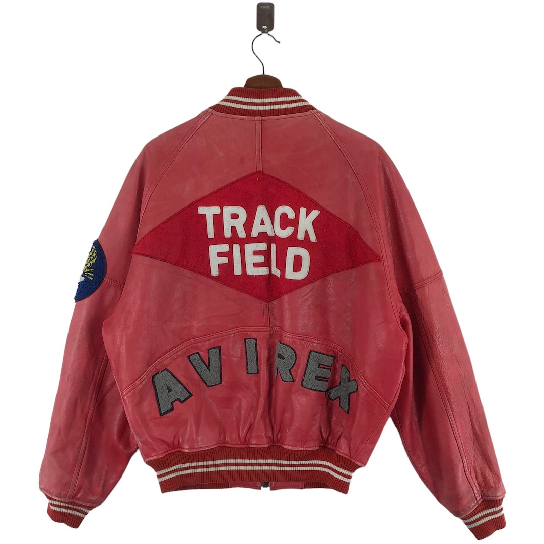 Vintage Avirex Varsity Leather Bomber Jacket Etsy