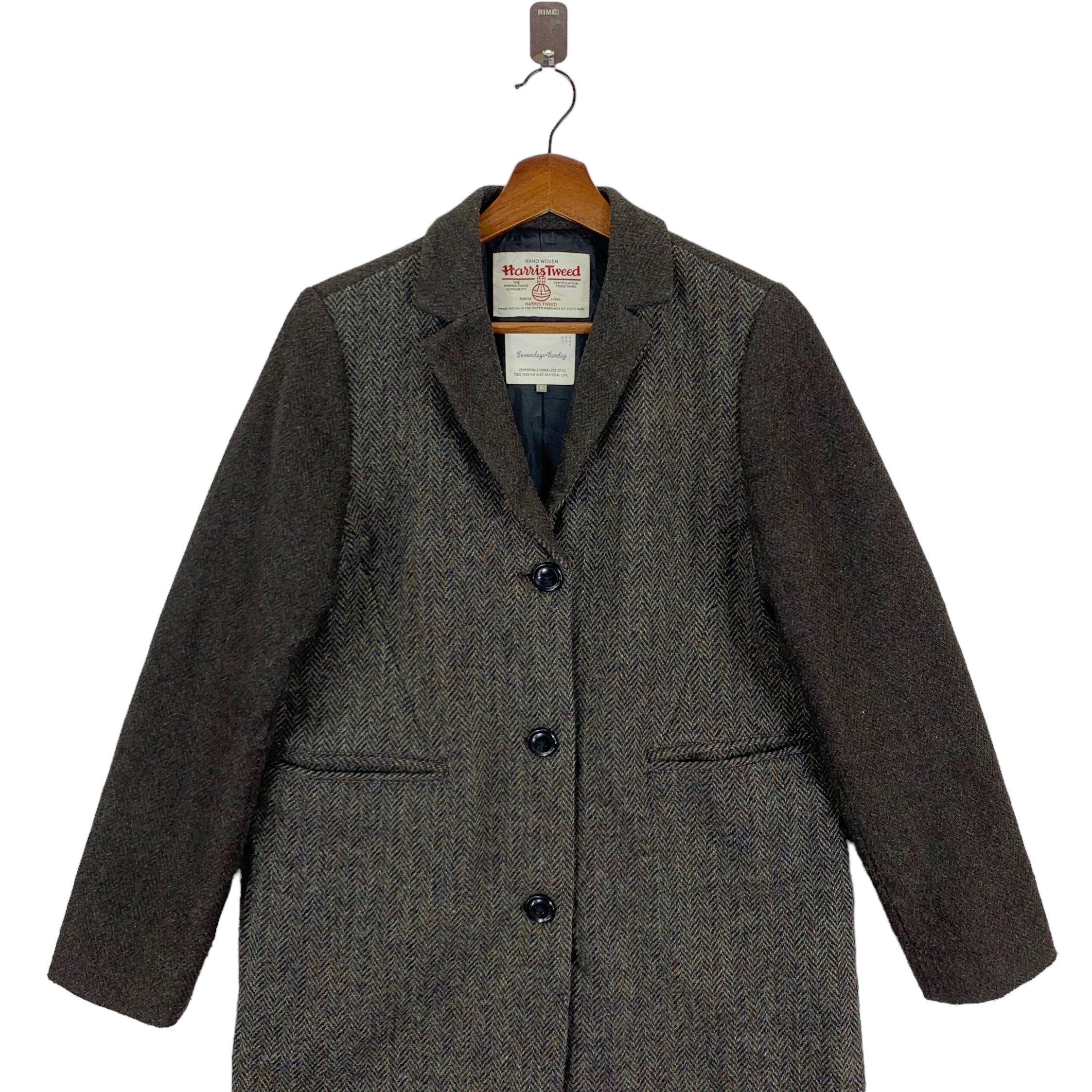 Harris Tweed sevendays＝sundayチェスターコート L Harris Tweed sevendays＝sundayチェスターコート L HARRIS