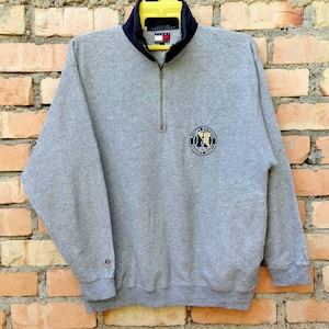 Rare!!! Tommy Hilfiger Fleece Jacket Zip Medium Size
