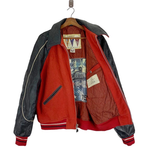 Vintage AVIREX USA Varsity Leather Bomber Jacket - image 6
