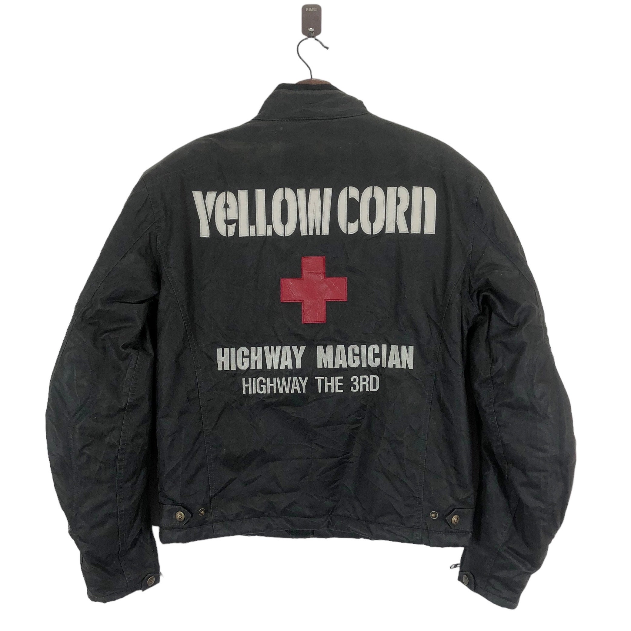 YELLOW CORN SLEDGE HAMMER ジャケット ブラック Vintage Yellow Corn Motorsports Sledge Hammer Jacket Large