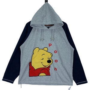Felpa con cappuccio in pile vintage Pooh Disney Cartoon Network