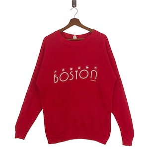 Vintage 80s Boston University College Sportswear Pullover Jumpers Crewneck