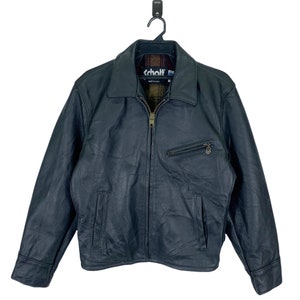 Vintage 38 Schott Bikers Black Genuine Leather Jacket