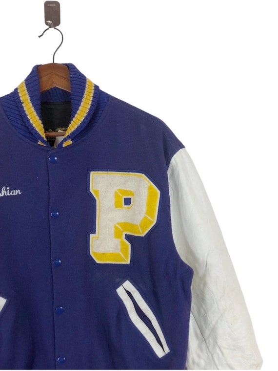 Vintage Albion Knitting Mills Award Varsity Leather Bomber Jacket