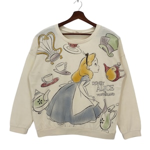 Vintage Disney Alicja w Krainie Czarów Bluza z kapturem