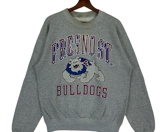 Vintage Fresno State Bulldogs Football California State University NCAA Pullover Sweatshirt