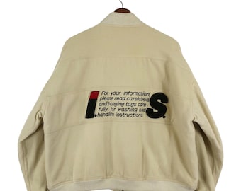 Vintage 80s Issey Miyake Chisato Tsumori Design Care Label Bomber Wool Zipper Jacket