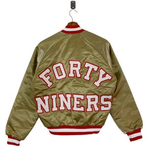 Vintage 80s San Francisco 49ers NFL Bomber Satin Jacket