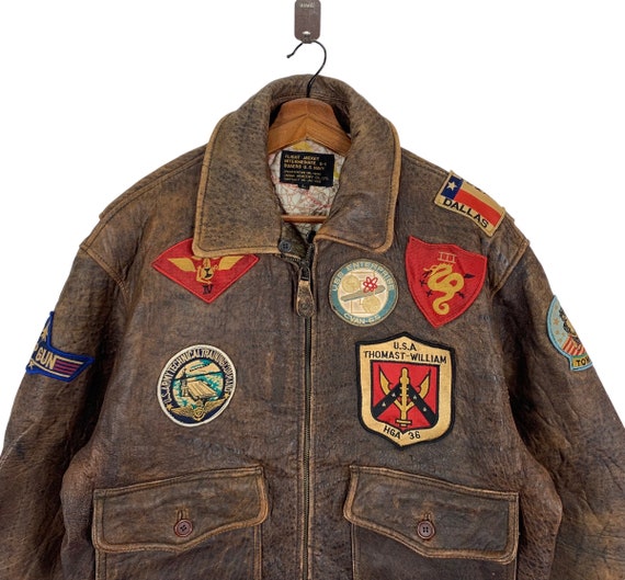 Vintage USN Type G-1 Flight Leather Bomber Jacket - Etsy Vintage USN Type G-1 Flight Leather Bomber Jacket - Etsy