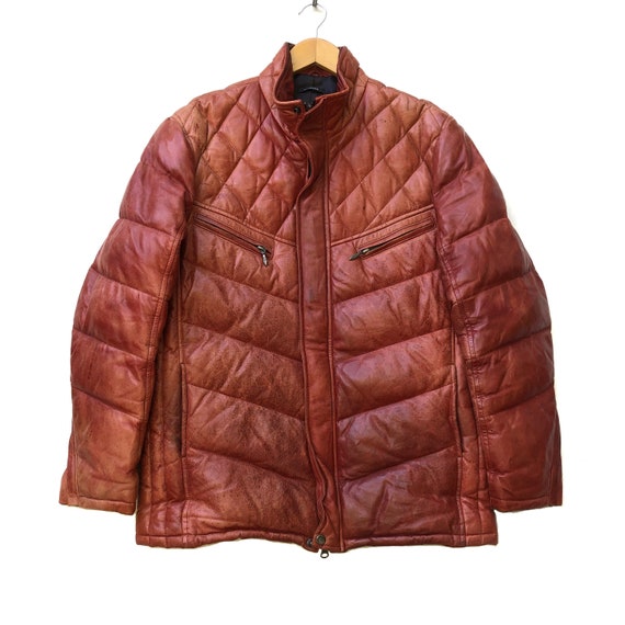 Vintage SCHAFFEN Puffer Leather Jacket
