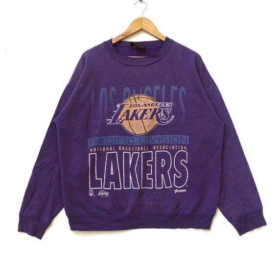 lakers crew neck sweatshirt vintage