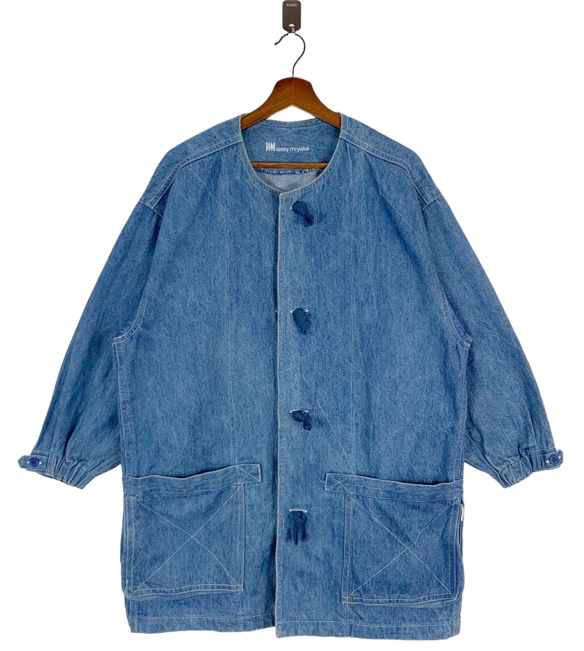denim im product イッセイミヤケ デニムジャケット ヴィンテージ Vintage IM Product Issey Miyake Denim Coat - Etsy