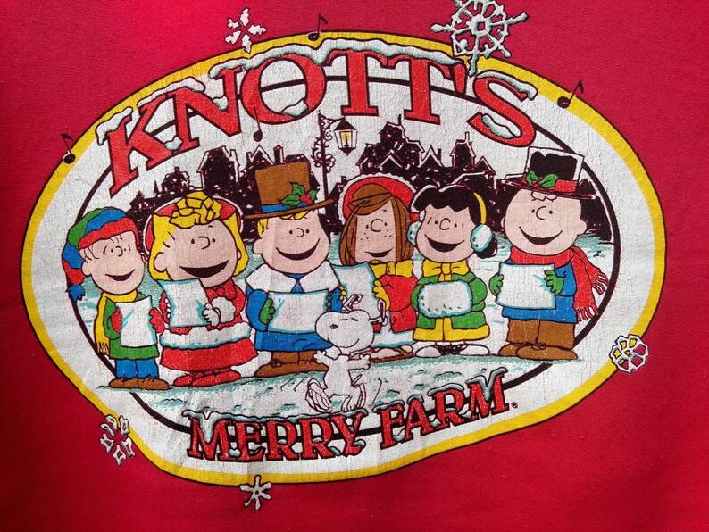 Rare!! Vintage Knott/'s Snoopy And Friends Pullover Sweatshirt Medium Size