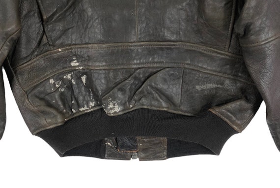 Vintage AVIREX TYPE G-1 Us Navy Leather Bomber Ja… - image 7