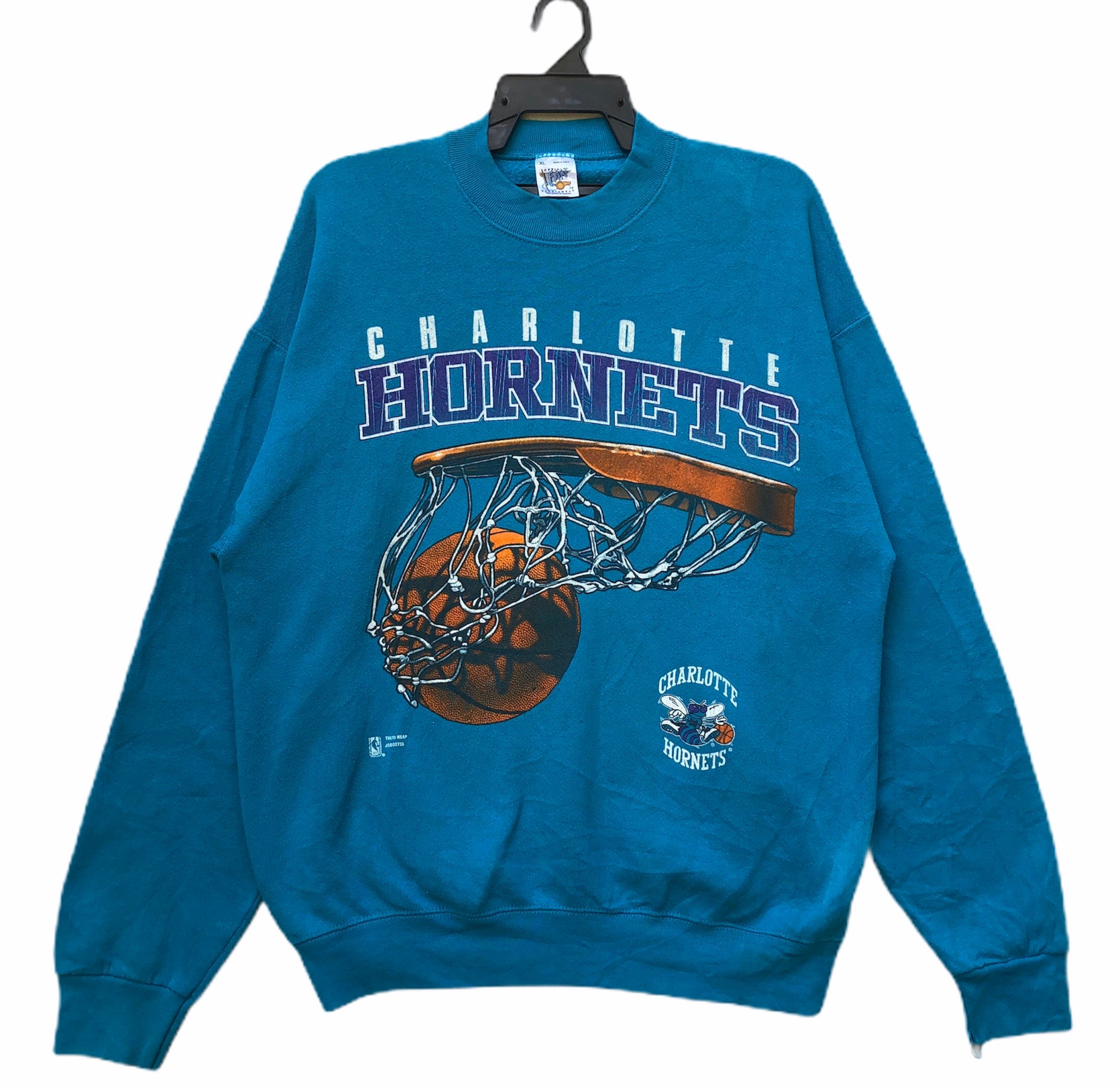 Vintage 90s Charlotte Hornets Sweatshirt NBA Crewneck 