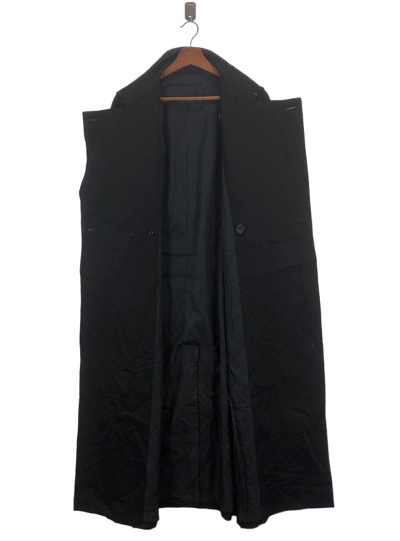 Vintage Designer Yohji Yamamoto+Noir Black Long C… - image 4
