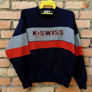 Rare!!! K Swiss Pullover Sweatshirt Zip Medium Size