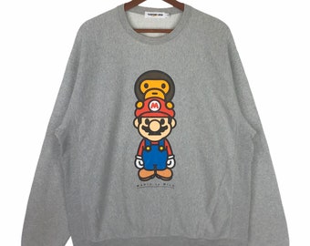 Vintage Bathing Apes Super Mario Crewneck