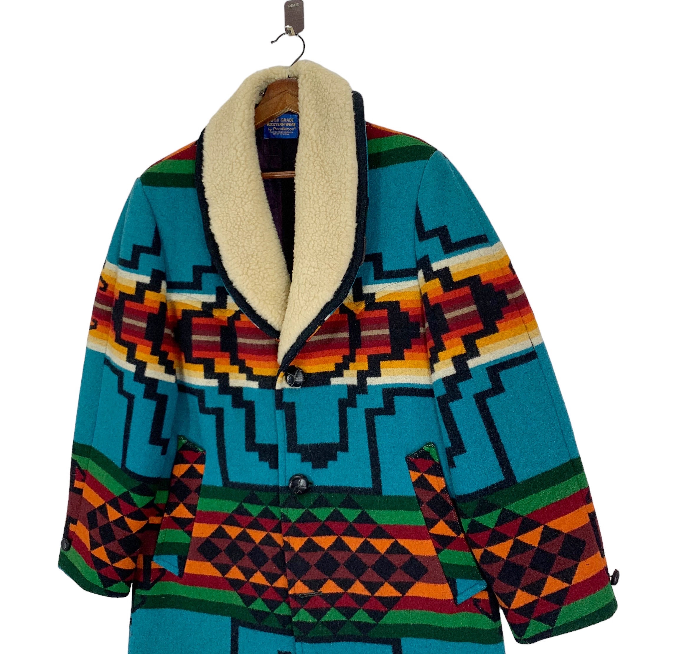 Vintage Pendleton Aztec Southwestern Blanket Native American Wool