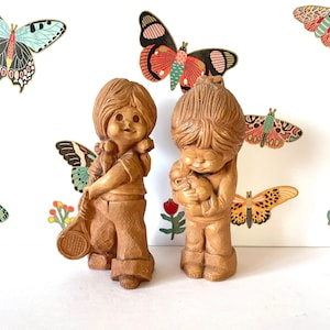 Pair FannyKins Bill Mack Figurines, Meow FannyKin, Underhand FannyKin, 2 Bill Mack FannyKins Figurines, Cat FannyKin, Tennis FannyKin