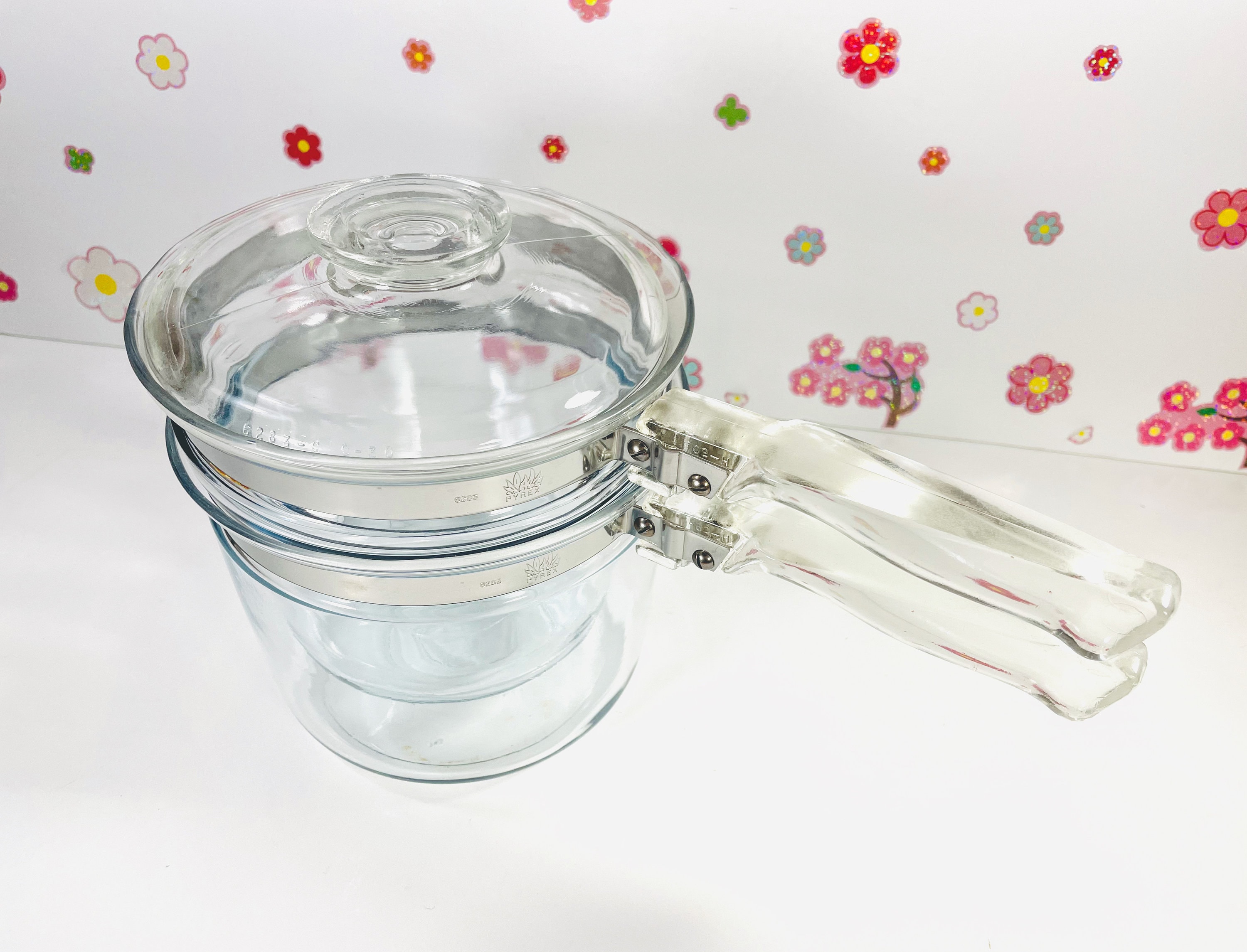 Pyrex Flameware Double Boiler Vintage Glass Double Boiler Etsy