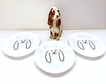 Corelle Vintage Dachshund Dog Plates – Set of 3 "My Friend" Bread & Butter