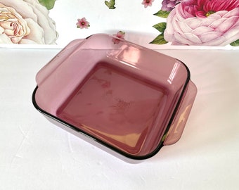 Pyrex Cranberry Square Baker, Pyrex Cranberry Square Casserole Dish, Pyrex 8x8 Casserole, Blue Cranberry Brownie Pan, Cranberry Pyrex 222