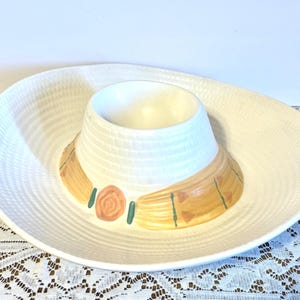 Sombrero Chip and Dip Server: Vintage Treasure Craft - Mexican Fiesta Bowl